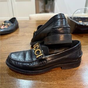 Gucci Black Leather Loafers